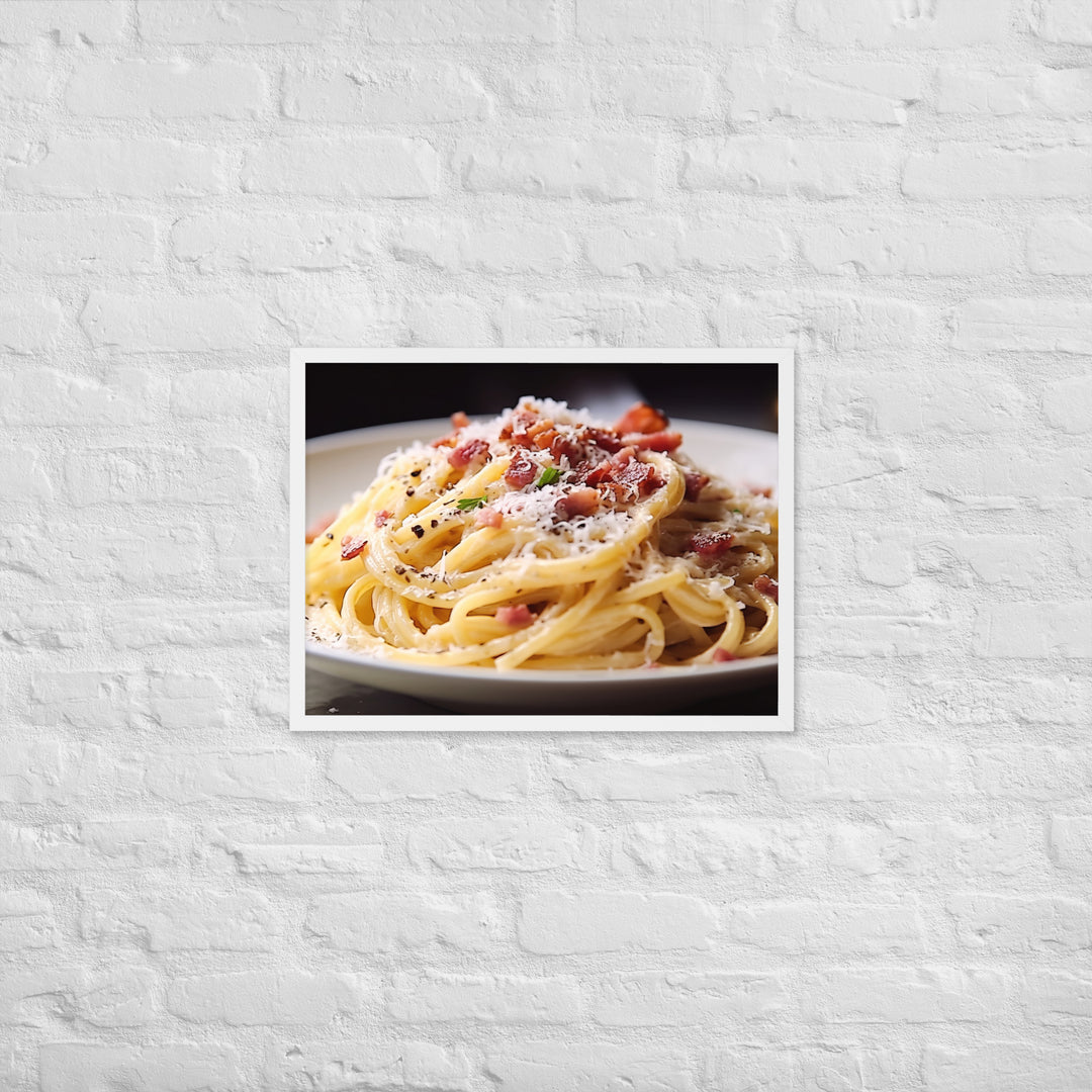 Carbonara Framed poster 🤤 from Yumify.AI