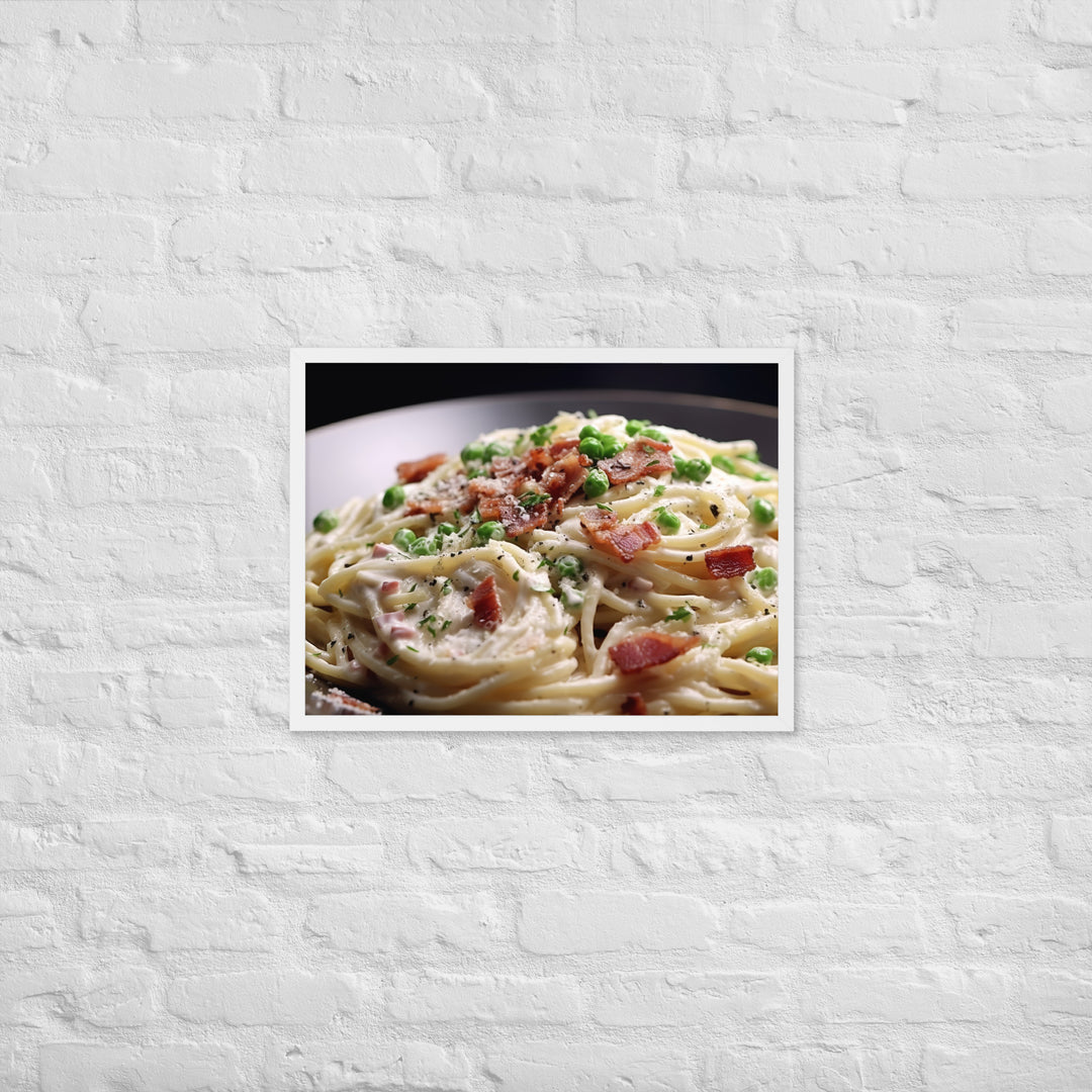 Carbonara Framed poster 🤤 from Yumify.AI