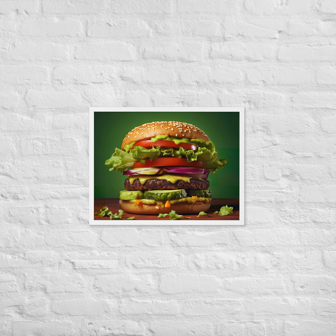 Veggie Burger Framed poster 🤤 from Yumify.AI