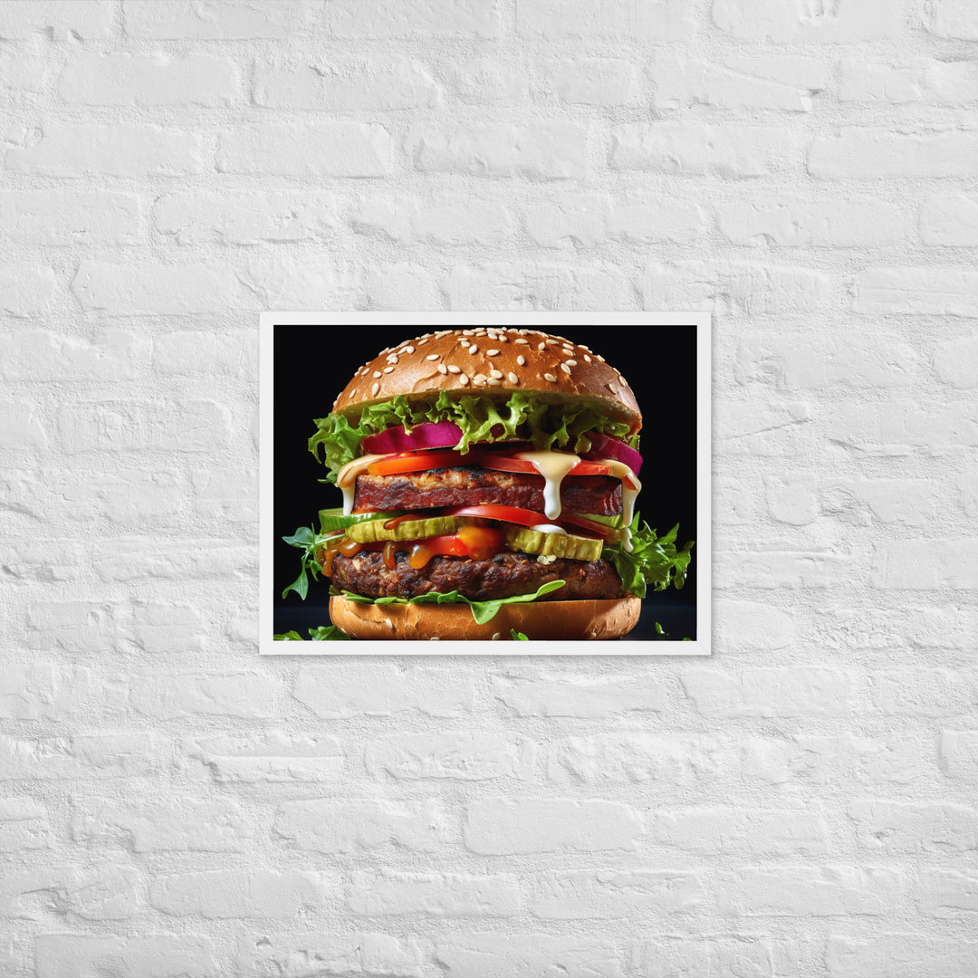 Veggie Burger Framed poster 🤤 from Yumify.AI