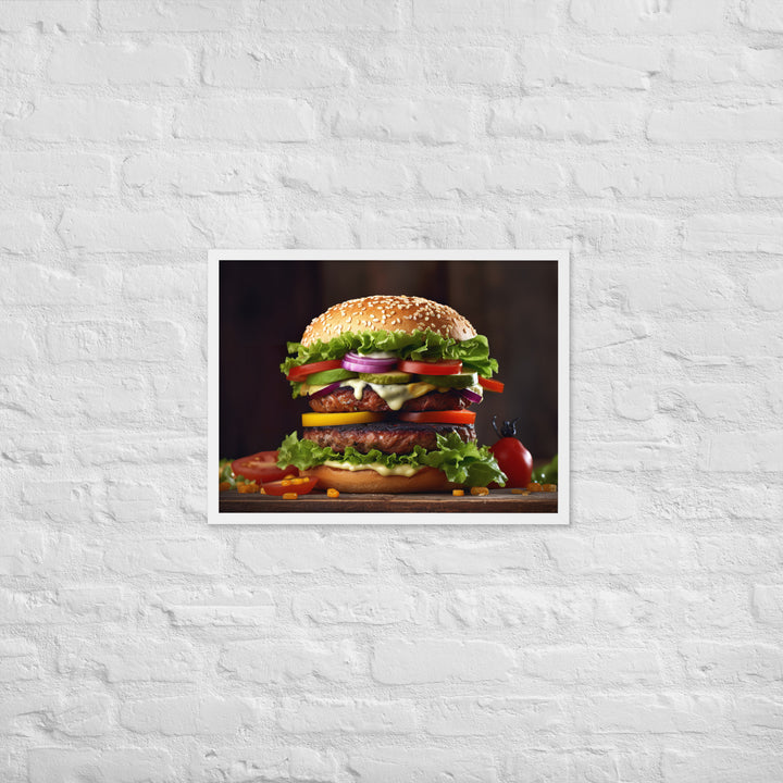 Veggie Burger Framed poster 🤤 from Yumify.AI