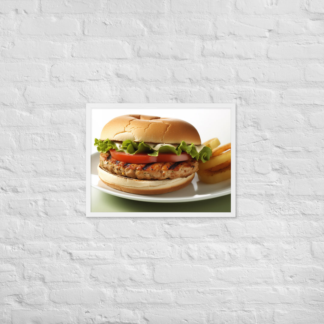 Turkey Burger Framed poster 🤤 from Yumify.AI