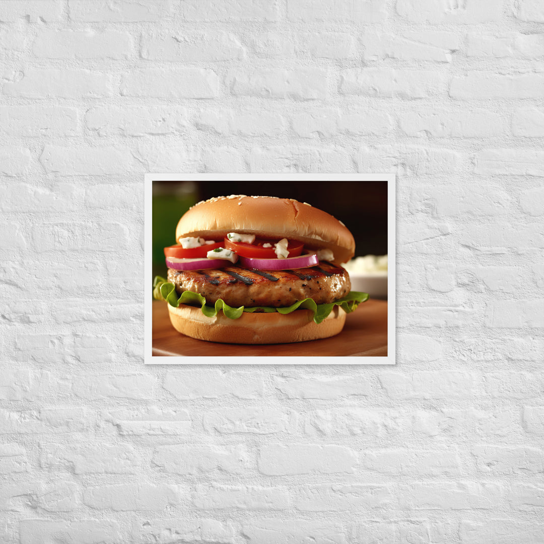 Turkey Burger Framed poster 🤤 from Yumify.AI