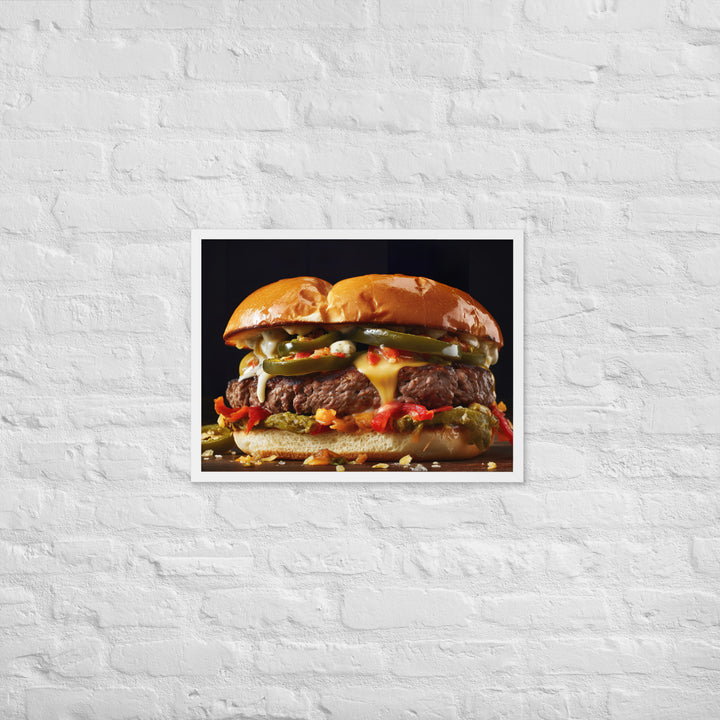 Jalapeo Burger Framed poster 🤤 from Yumify.AI