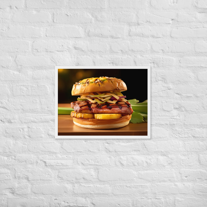 Hawaiian Burger Framed poster 🤤 from Yumify.AI