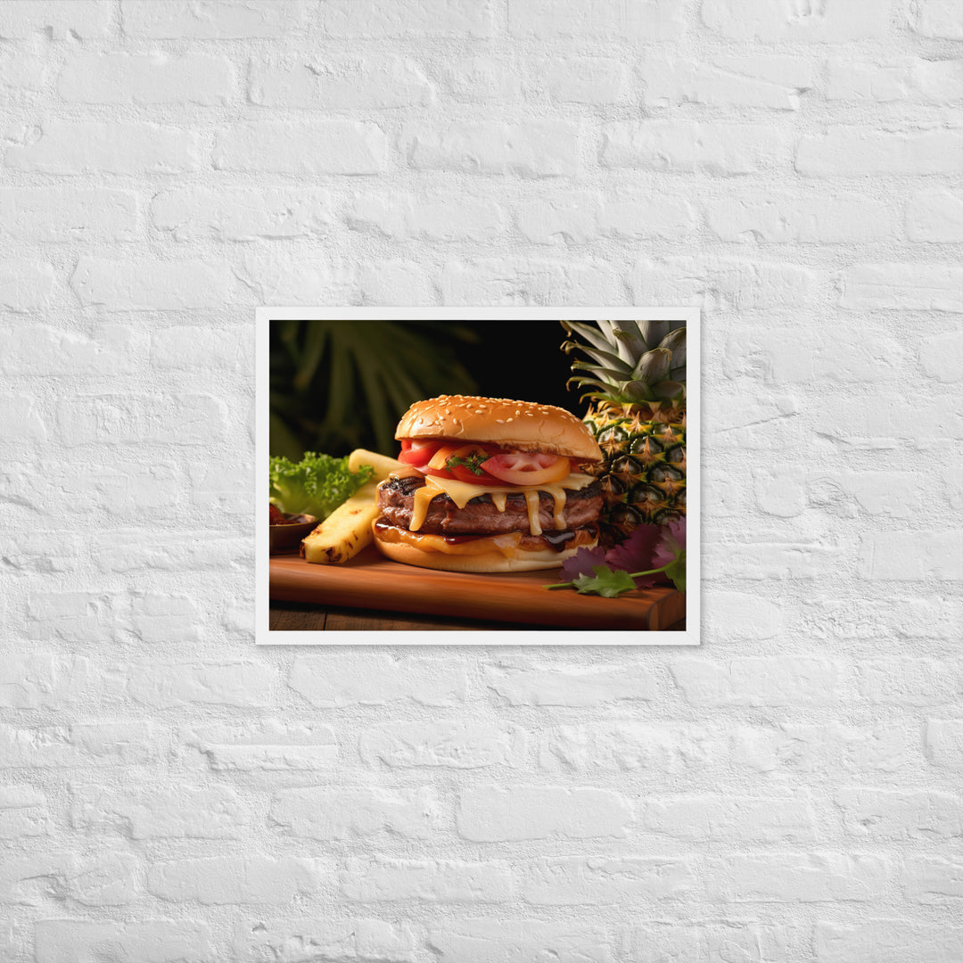 Hawaiian Burger Framed poster 🤤 from Yumify.AI