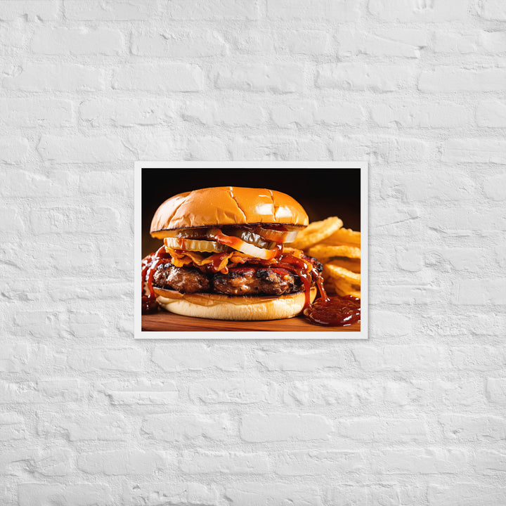 BBQ Burger Framed poster 🤤 from Yumify.AI