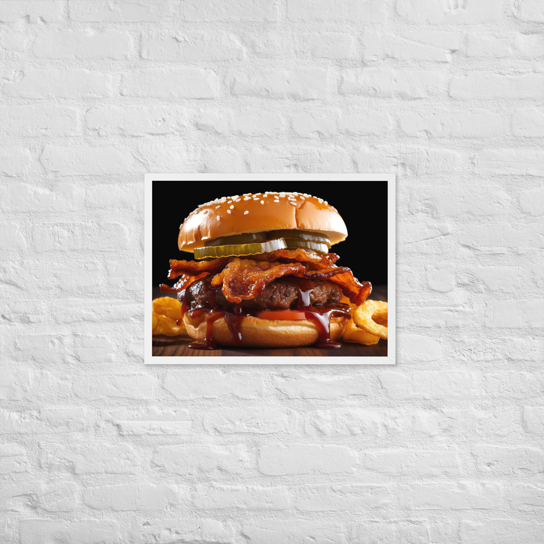 BBQ Burger Framed poster 🤤 from Yumify.AI