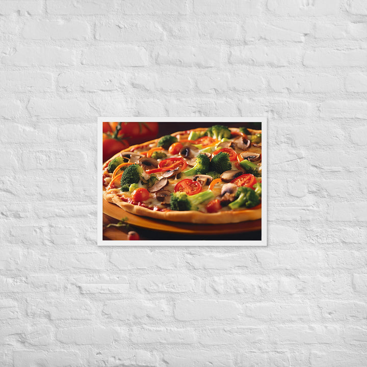 Veggie Pizza Framed poster 🤤 from Yumify.AI