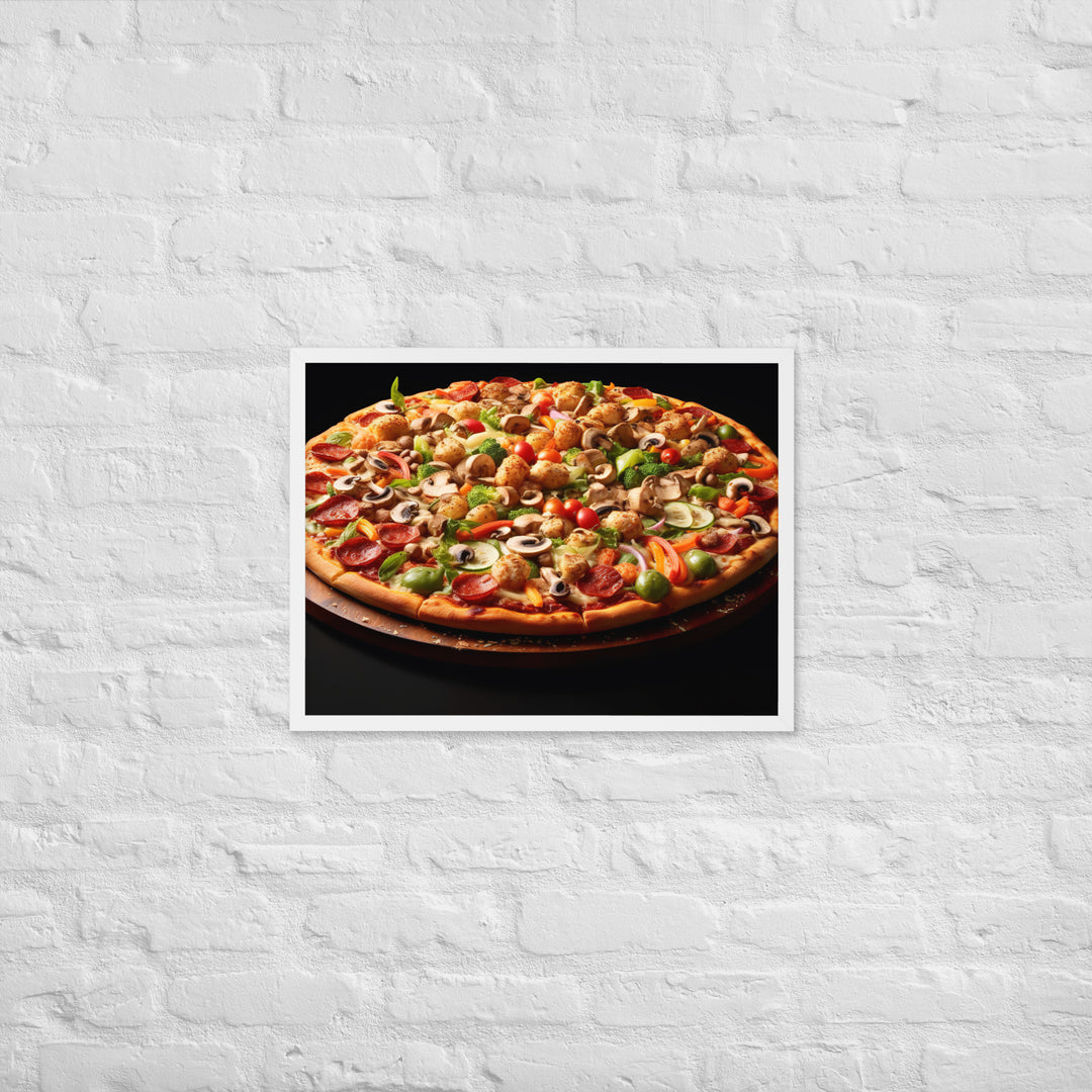 Supreme Pizza Framed poster 🤤 from Yumify.AI