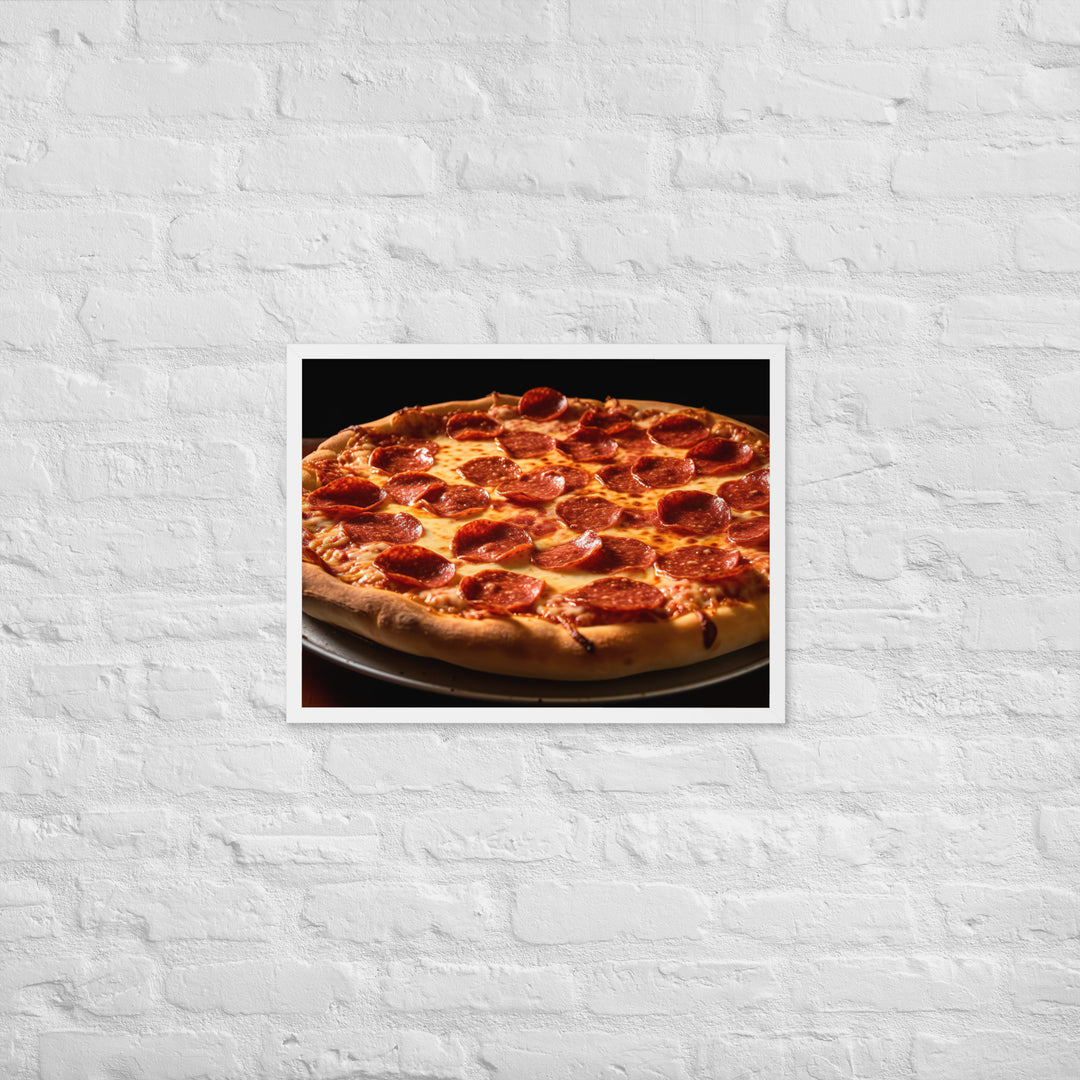 Pepperoni Pizza Framed poster 🤤 from Yumify.AI