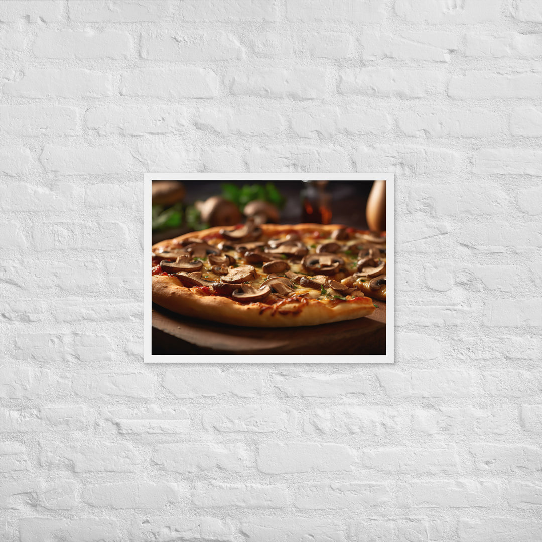 Mushroom Pizza Framed poster 🤤 from Yumify.AI