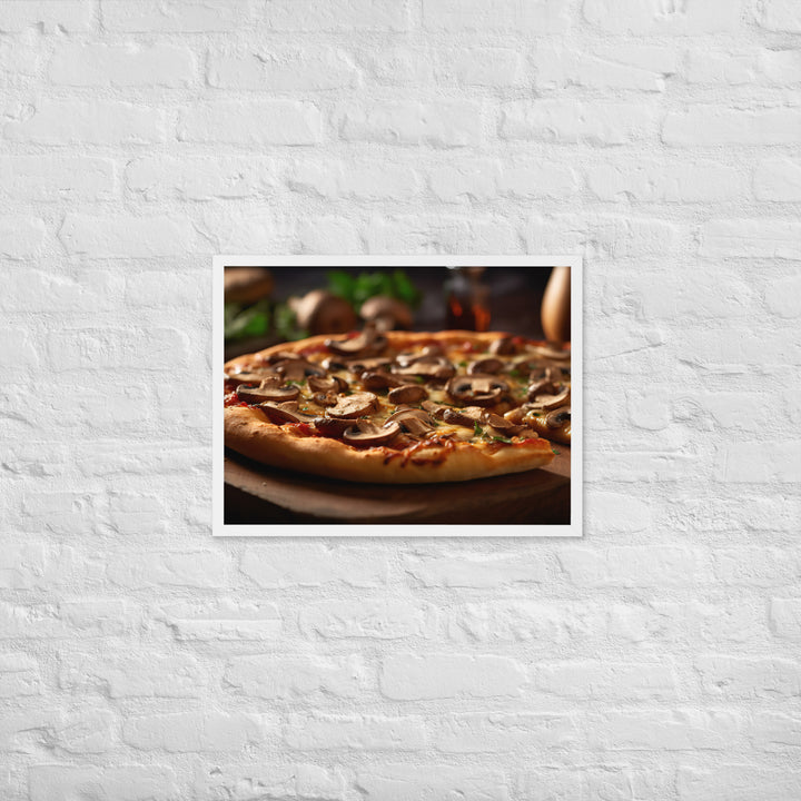 Mushroom Pizza Framed poster 🤤 from Yumify.AI