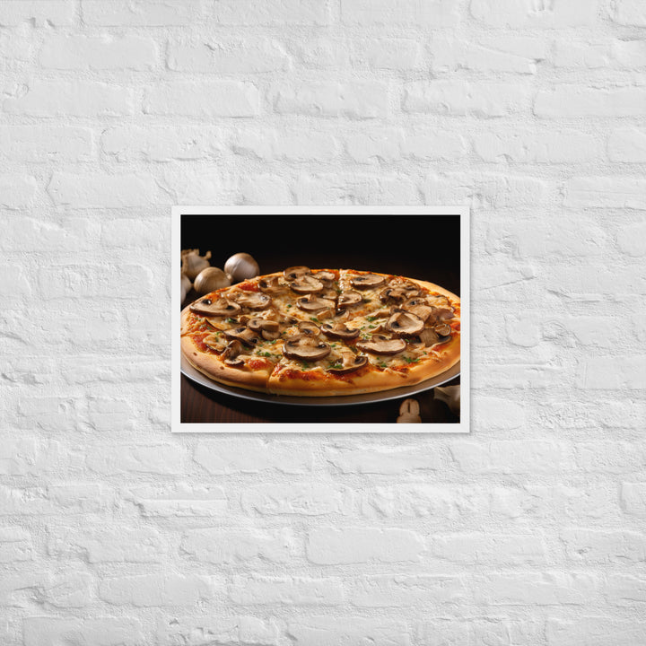 Mushroom Pizza Framed poster 🤤 from Yumify.AI