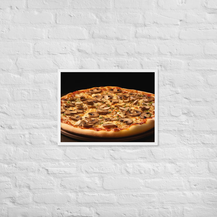 Mushroom Pizza Framed poster 🤤 from Yumify.AI