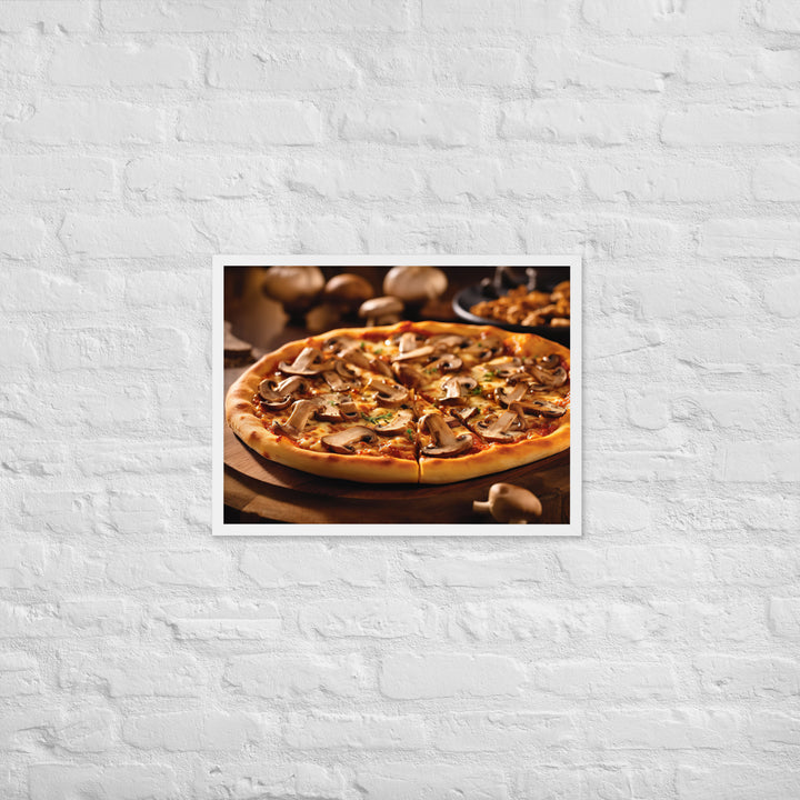 Mushroom Pizza Framed poster 🤤 from Yumify.AI