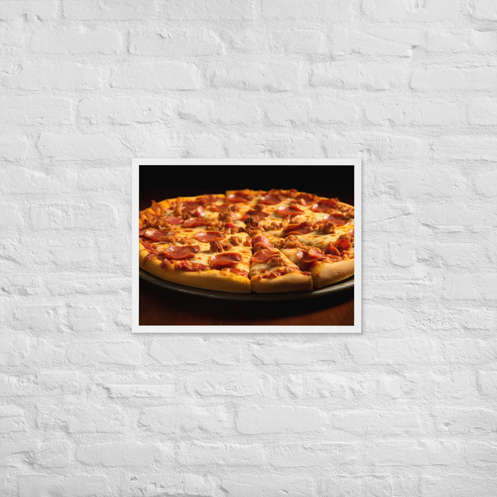 Meat Lovers Pizza Framed poster 🤤 from Yumify.AI