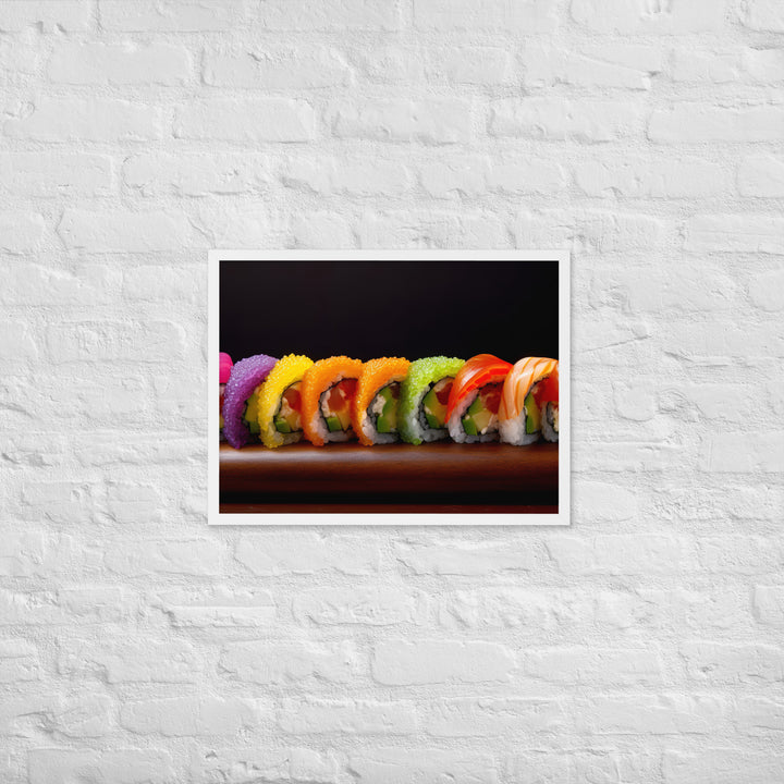 Rainbow Roll Framed poster 🤤 from Yumify.AI