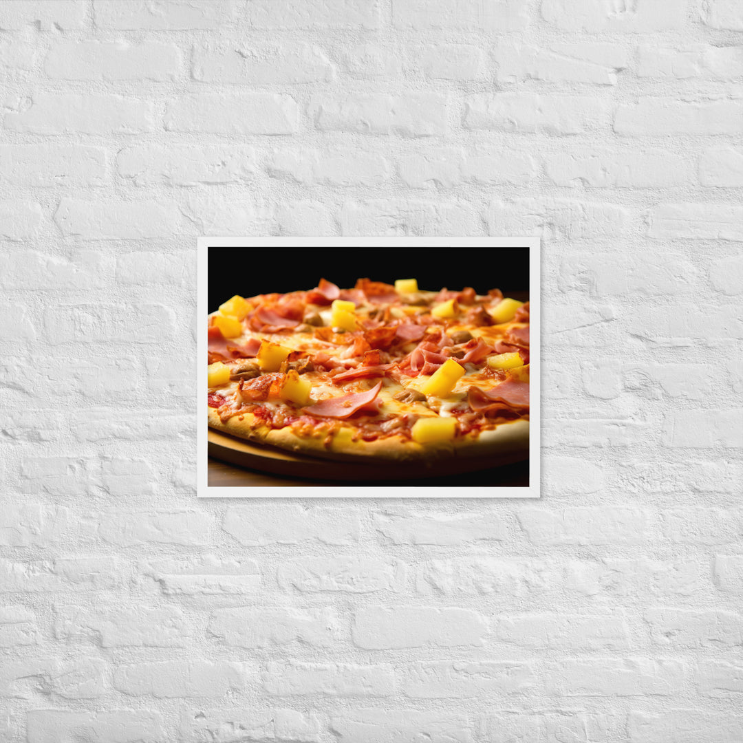 Hawaiian Pizza Framed poster 🤤 from Yumify.AI