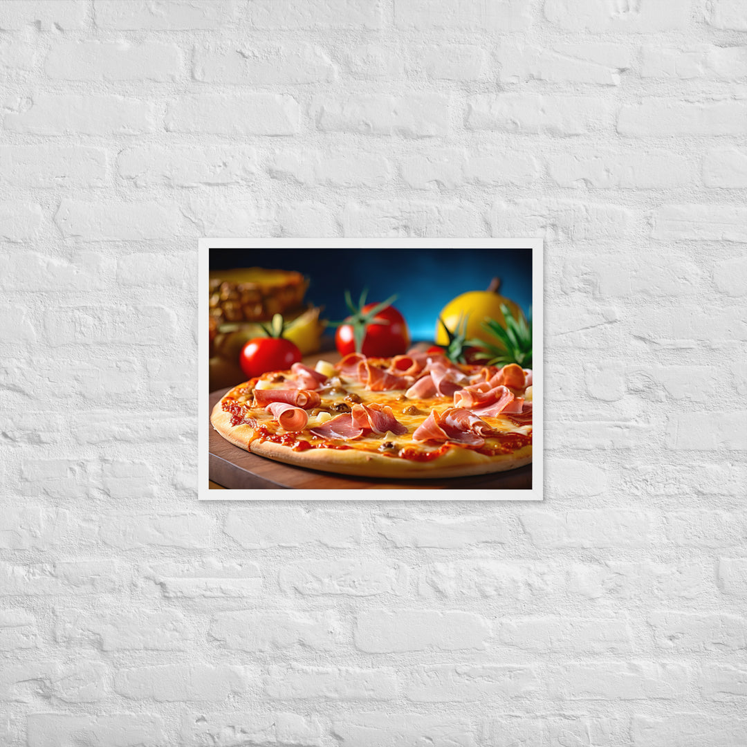 Hawaiian Pizza Framed poster 🤤 from Yumify.AI