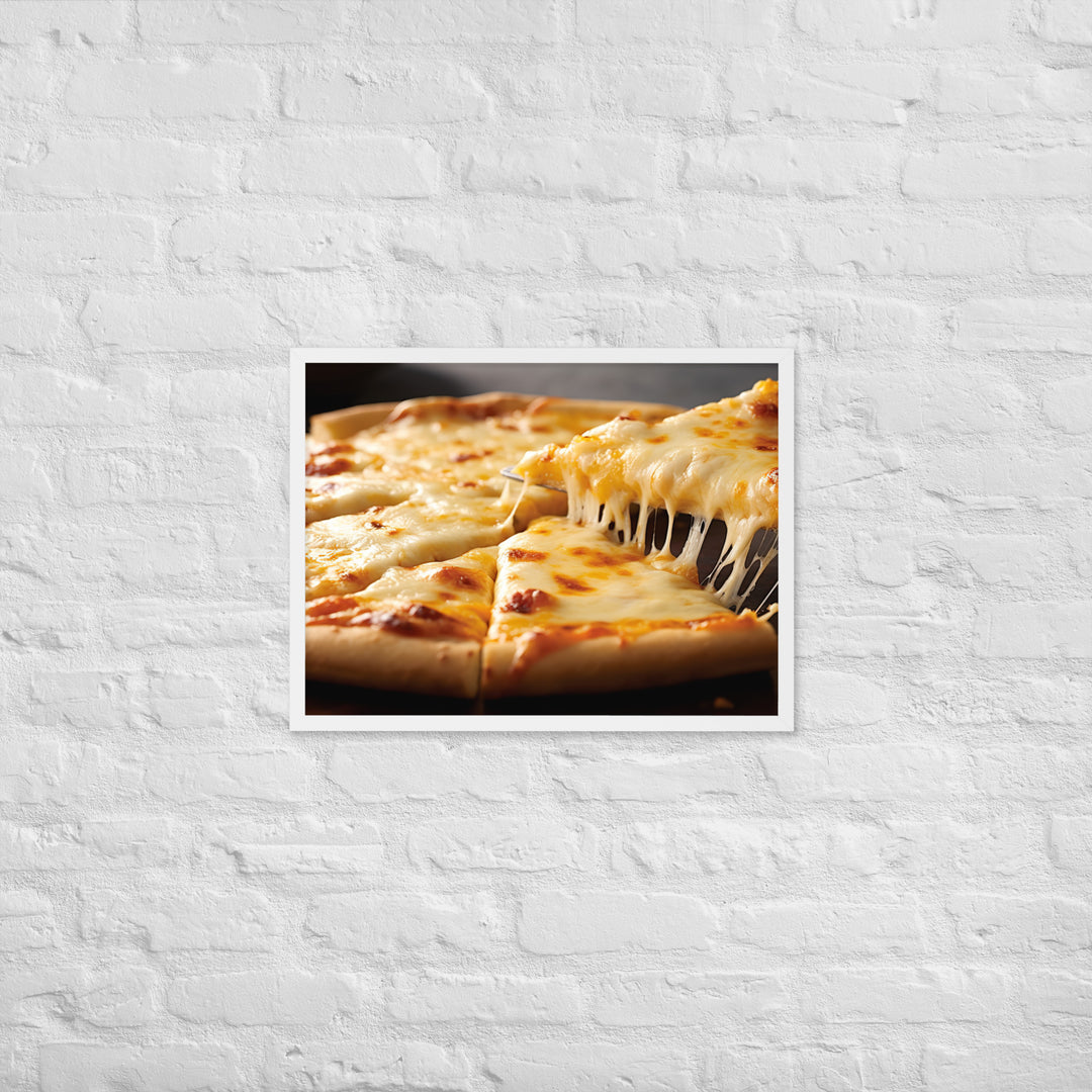 Four Cheese Pizza Framed poster 🤤 from Yumify.AI