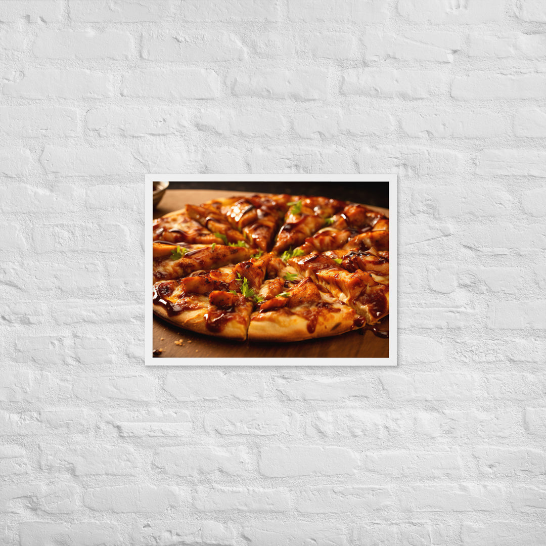 BBQ Chicken Pizza Framed poster 🤤 from Yumify.AI