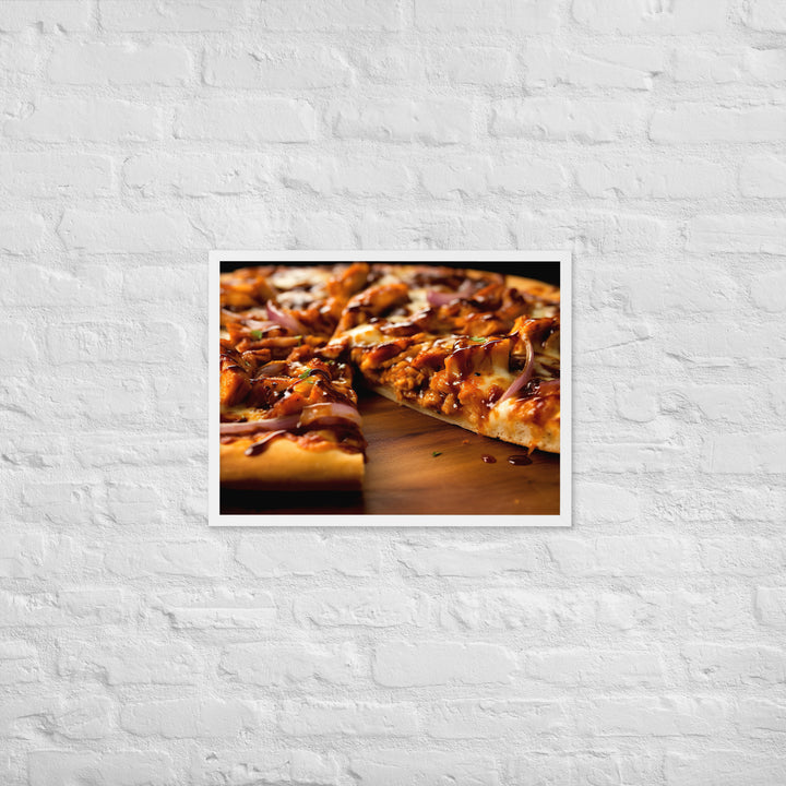 BBQ Chicken Pizza Framed poster 🤤 from Yumify.AI