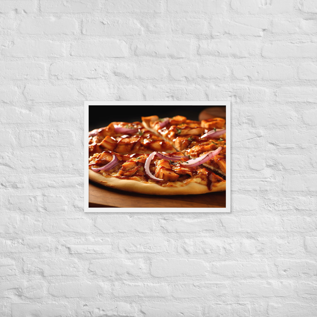 BBQ Chicken Pizza Framed poster 🤤 from Yumify.AI