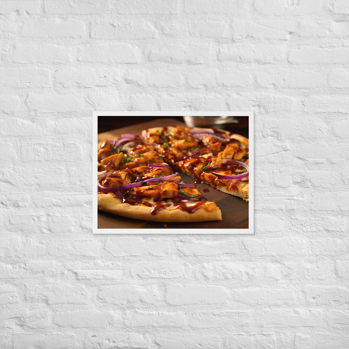 BBQ Chicken Pizza Framed poster 🤤 from Yumify.AI