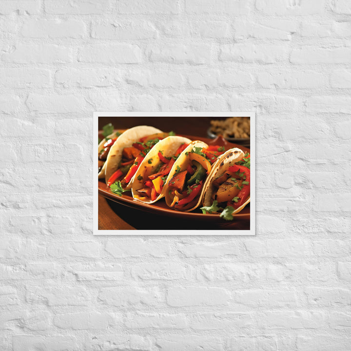 Vegetarian Tacos Framed poster 🤤 from Yumify.AI