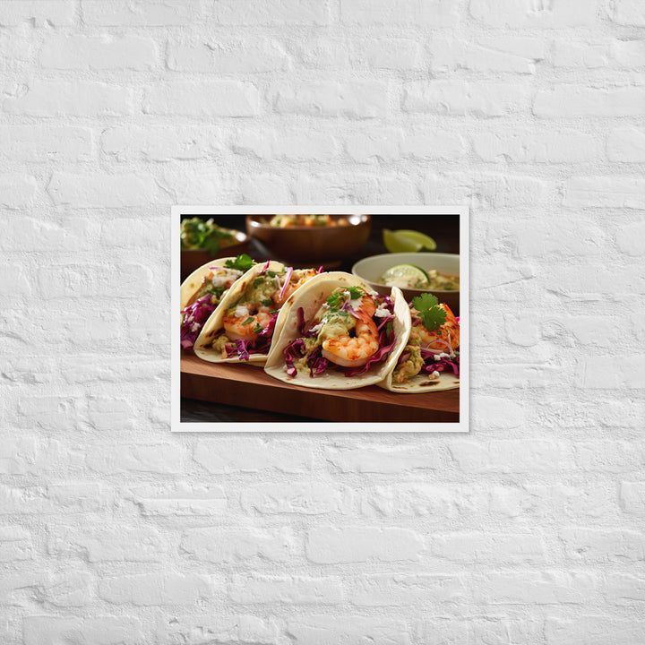 Shrimp Tacos Framed poster 🤤 from Yumify.AI