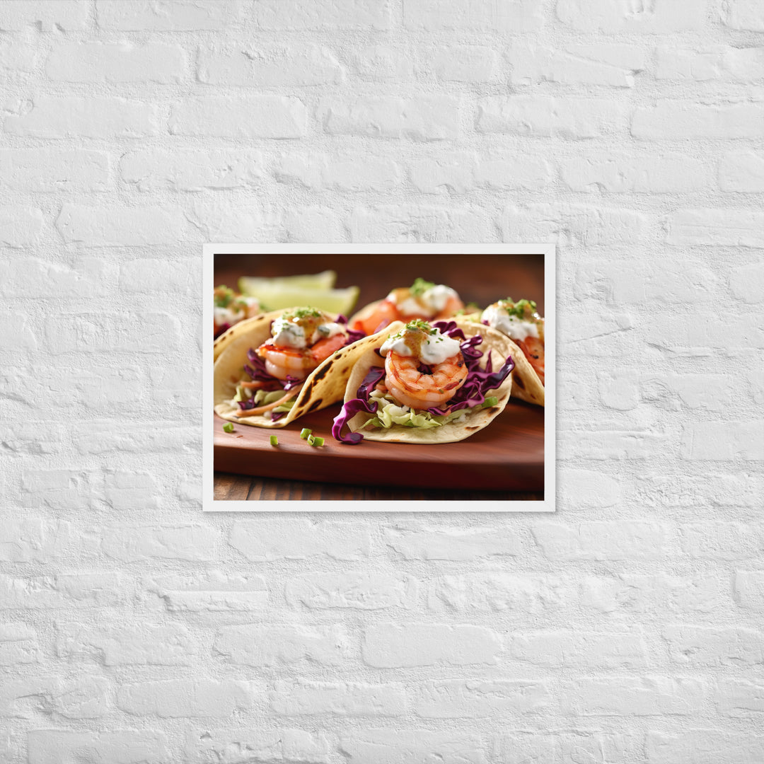 Shrimp Tacos Framed poster 🤤 from Yumify.AI