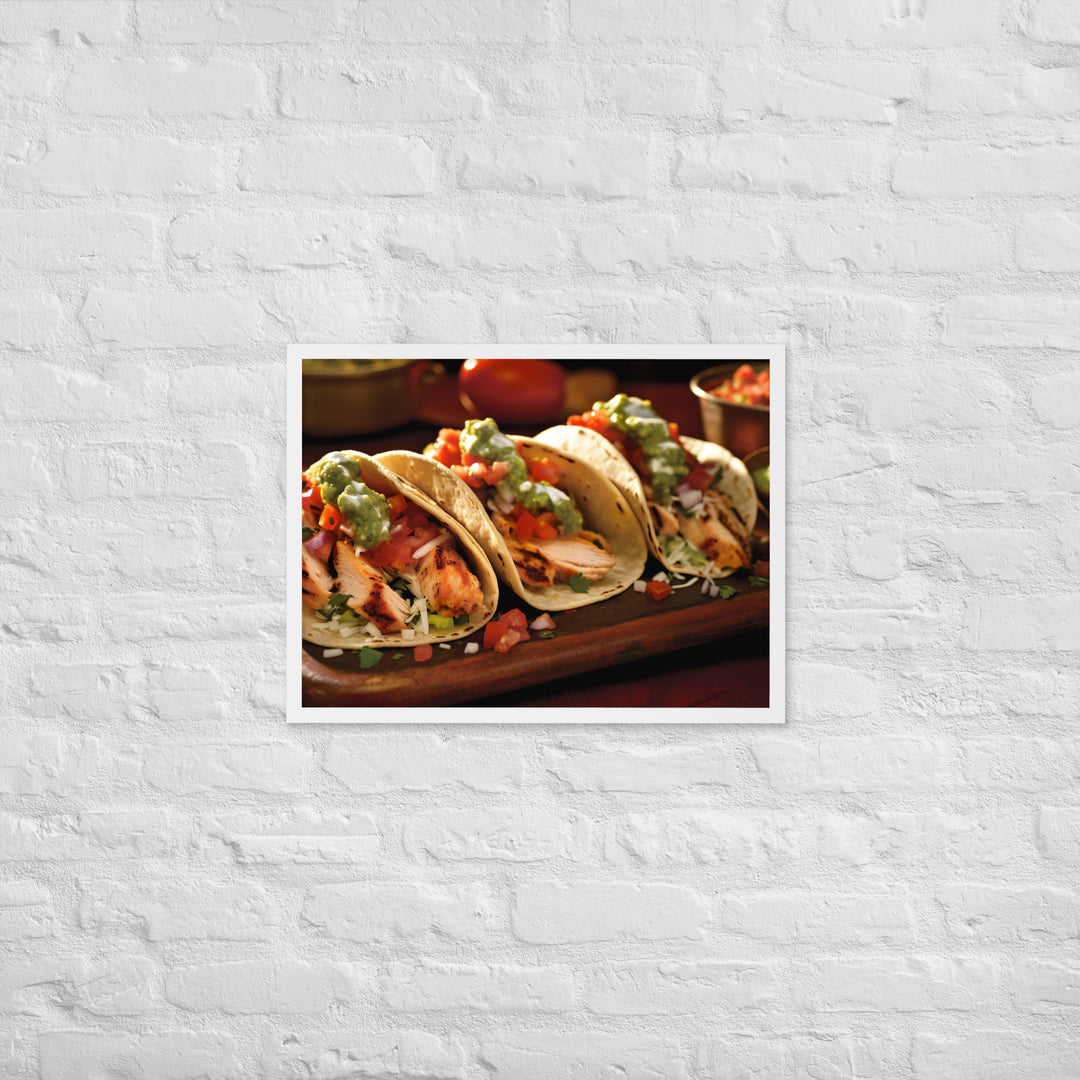 Chicken Tacos Framed poster 🤤 from Yumify.AI