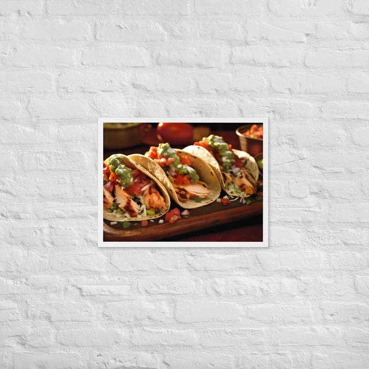 Chicken Tacos Framed poster 🤤 from Yumify.AI