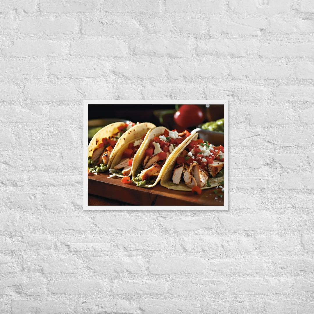 Chicken Tacos Framed poster 🤤 from Yumify.AI