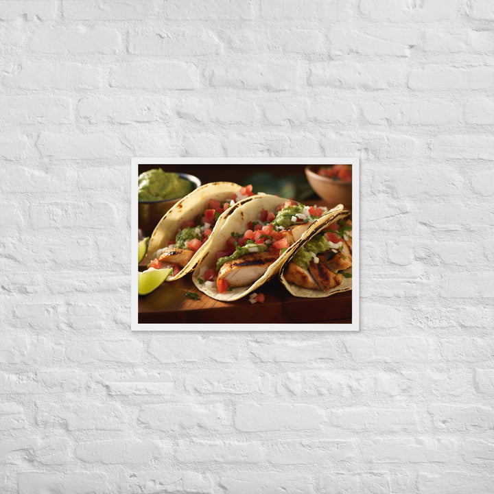 Chicken Tacos Framed poster 🤤 from Yumify.AI