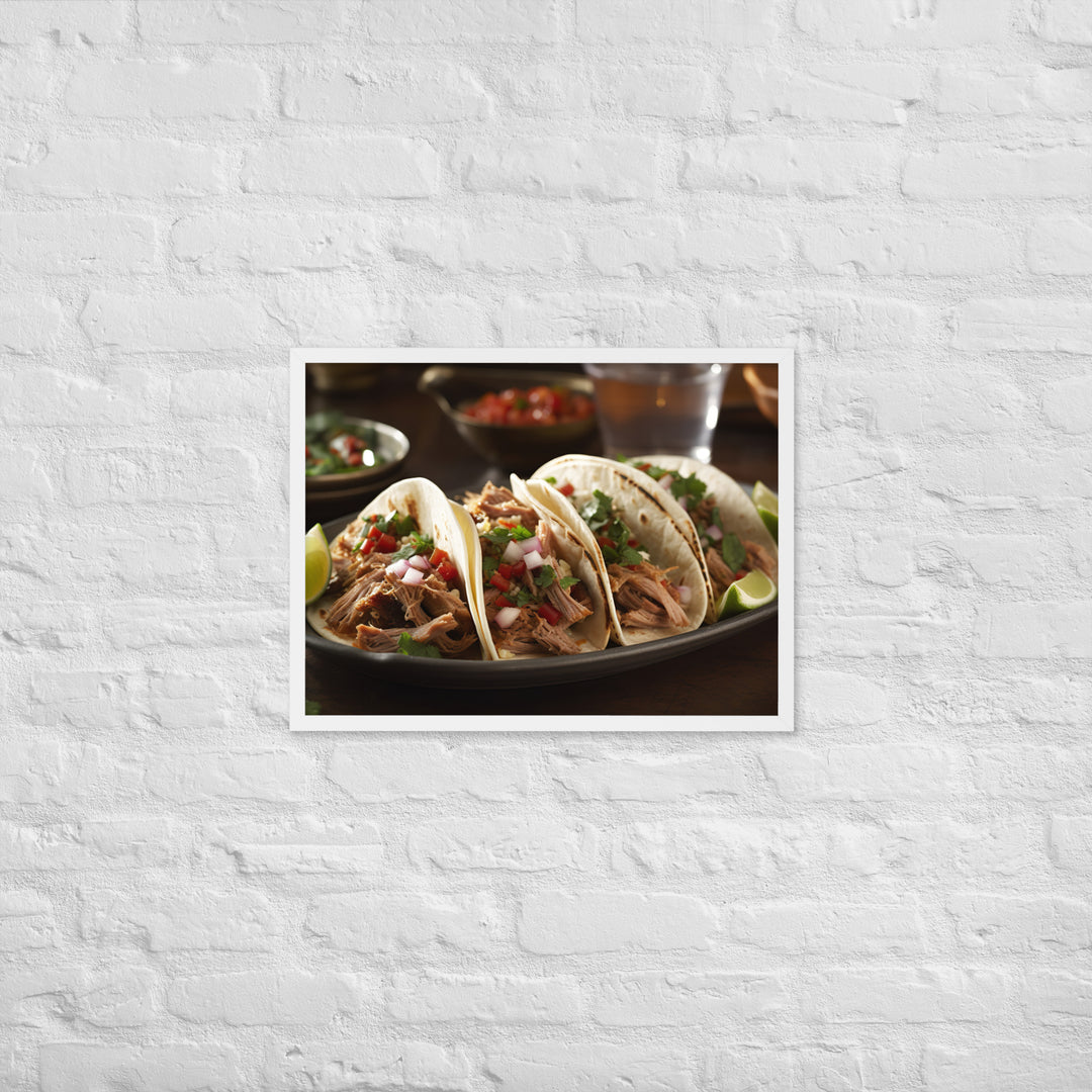 Carnitas Tacos Framed poster 🤤 from Yumify.AI