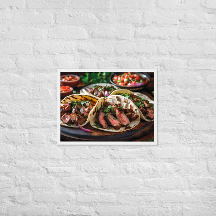 Carne Asada Tacos Framed poster 🤤 from Yumify.AI