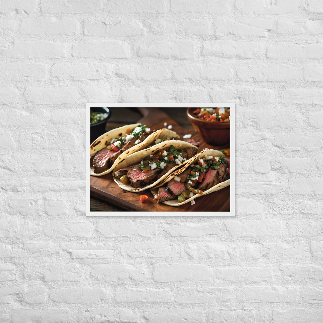 Carne Asada Tacos Framed poster 🤤 from Yumify.AI