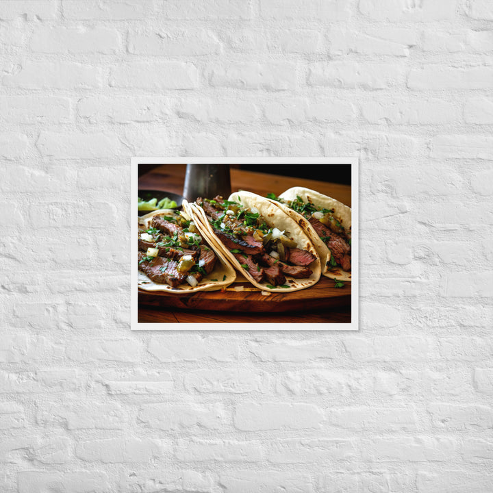 Carne Asada Tacos Framed poster 🤤 from Yumify.AI