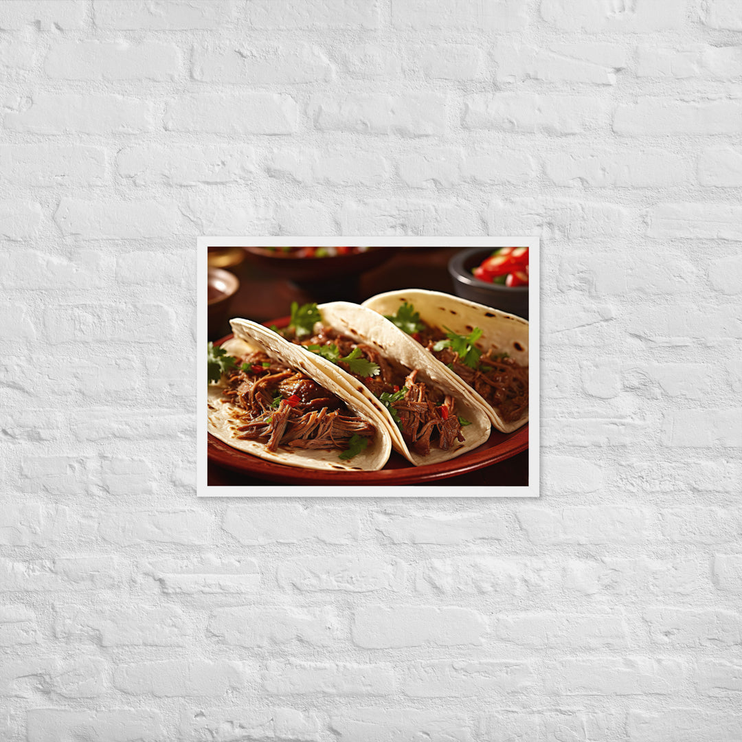 Barbacoa Tacos Framed poster 🤤 from Yumify.AI