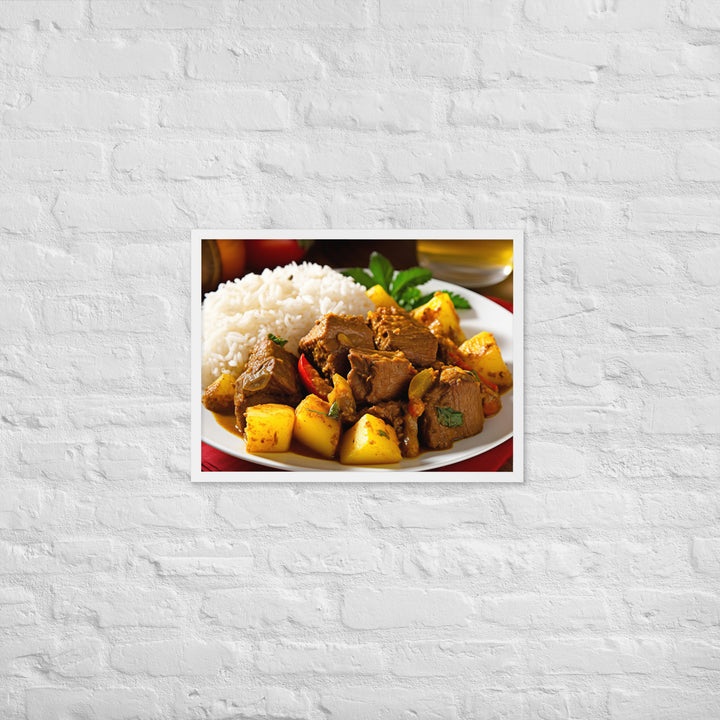 Jamaican Curry Goat Framed poster 🤤 from Yumify.AI