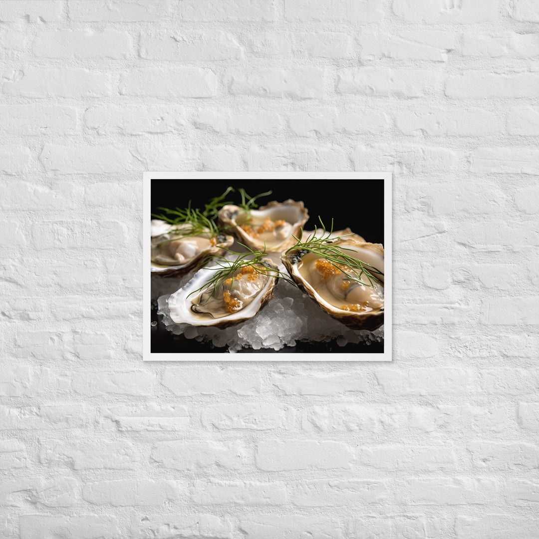 Kumamoto Oyster Framed poster 🤤 from Yumify.AI