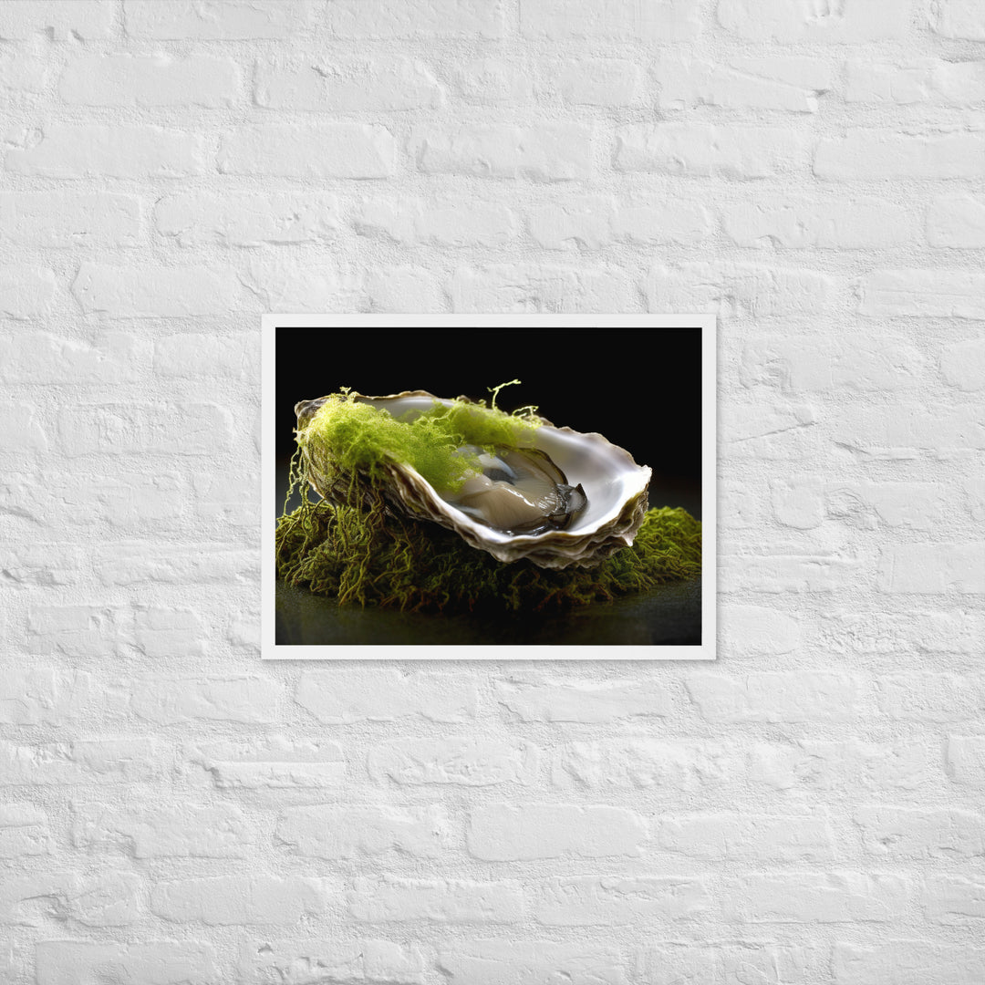 European Flat Oyster Framed poster 🤤 from Yumify.AI