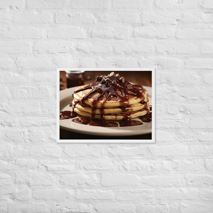 Chocolate Chip Pancakes Framed poster 🤤 from Yumify.AI