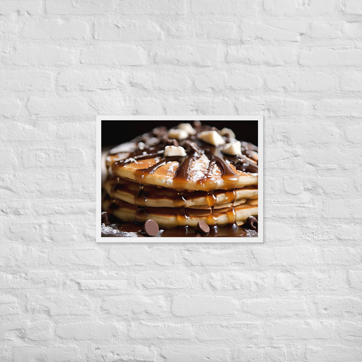 Chocolate Chip Pancakes Framed poster 🤤 from Yumify.AI