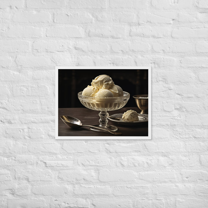 Vanilla ice cream Framed poster 🤤 from Yumify.AI