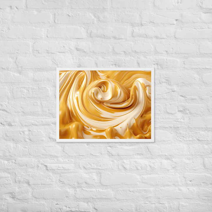 Salted Caramel ice cream Framed poster 🤤 from Yumify.AI