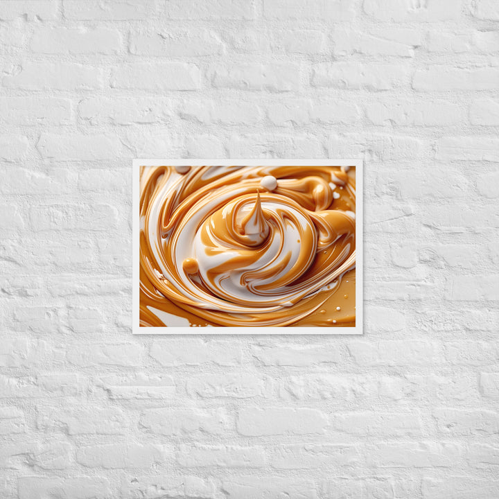 Salted Caramel ice cream Framed poster 🤤 from Yumify.AI