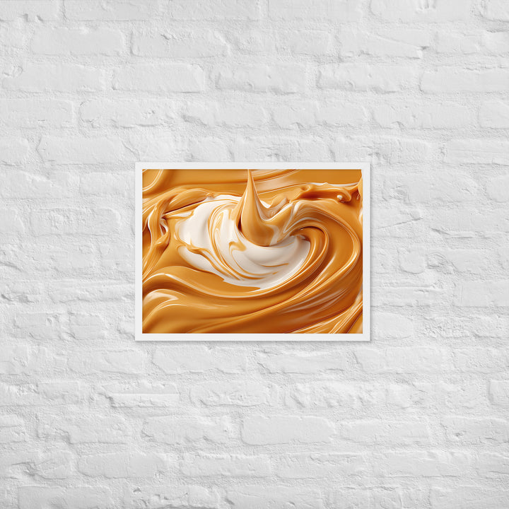 Salted Caramel ice cream Framed poster 🤤 from Yumify.AI